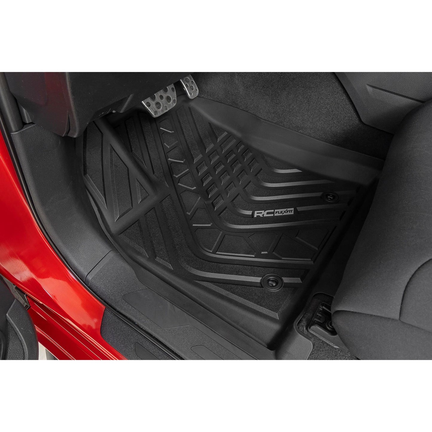ROUGH COUNTRY Flex-Fit Floor Mats | FR & RR | CrewMax | Toyota Tundra 2WD/4WD (2022-2025) | FF-71780