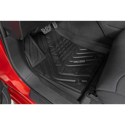 ROUGH COUNTRY Flex-Fit Floor Mats | FR | CrewMax | Toyota Tundra 2WD/4WD (2022-2025) | FF-7170