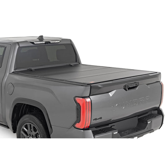 ROUGH COUNTRY Hard Tri-Fold Flip Up Bed Cover | 5'7" | Toyota Tundra 2WD/4WD (2022-2025) | 49514551