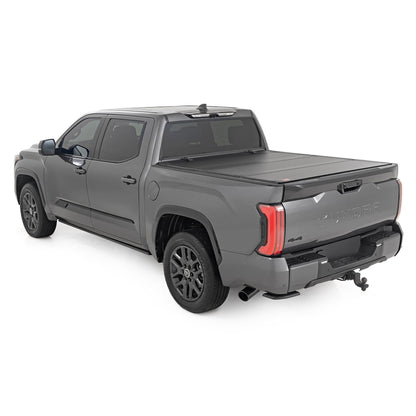 ROUGH COUNTRY Hard Tri-Fold Flip Up Bed Cover | 5'7" | Toyota Tundra 2WD/4WD (2022-2025) | 49514551