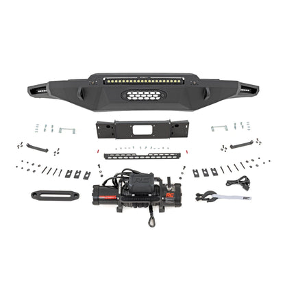 ROUGH COUNTRY Hybrid Front Bumper | 12000S | Blk LED | Toyota Tundra 2WD/4WD (2022-2025) | 72007