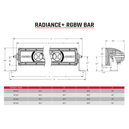 RIGID INDUSTRIES | Radiance Plus 20 Inch RGBW Light Bar RIGID Industries | 220053