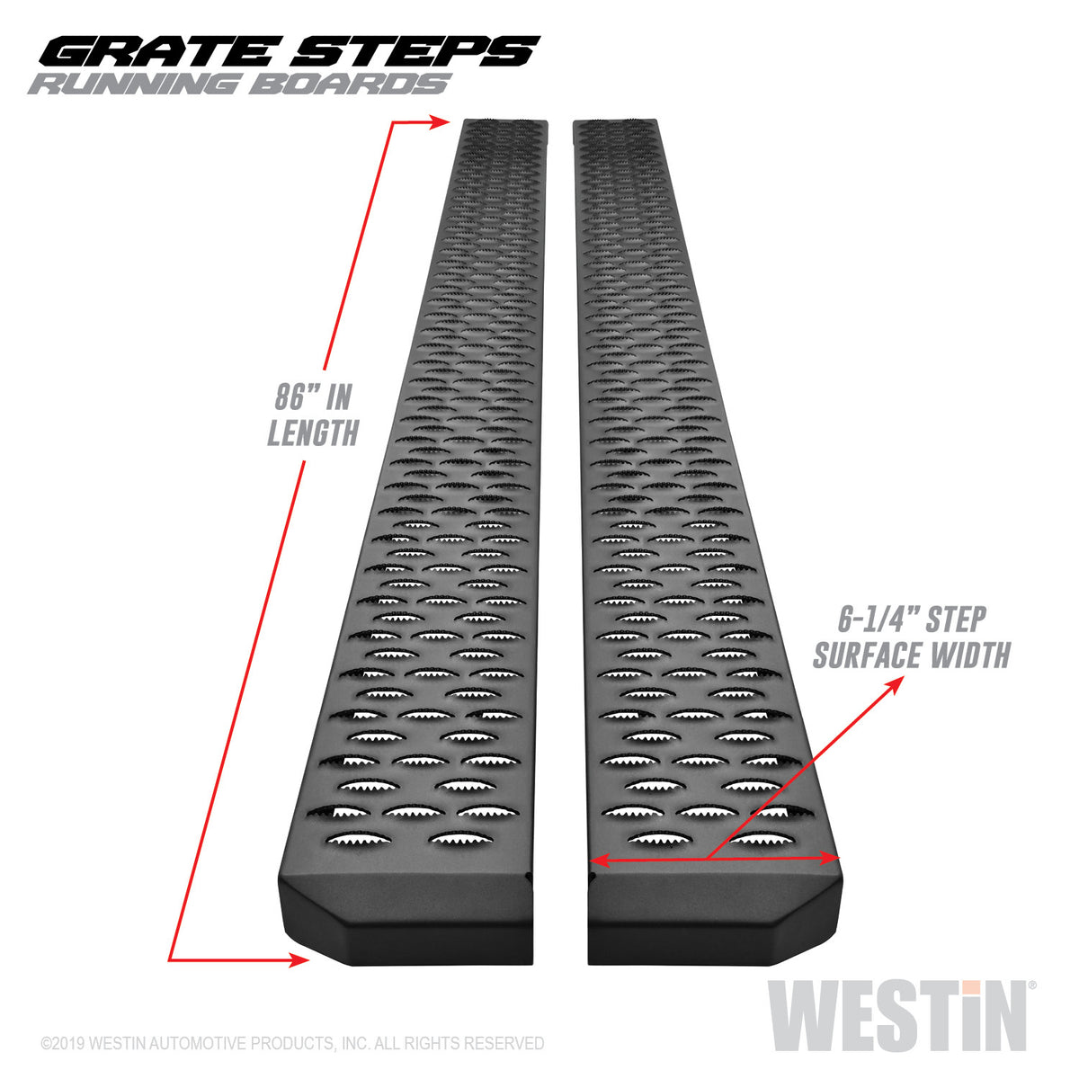 Westin Grate Steps Running Boards Running Boards 86"