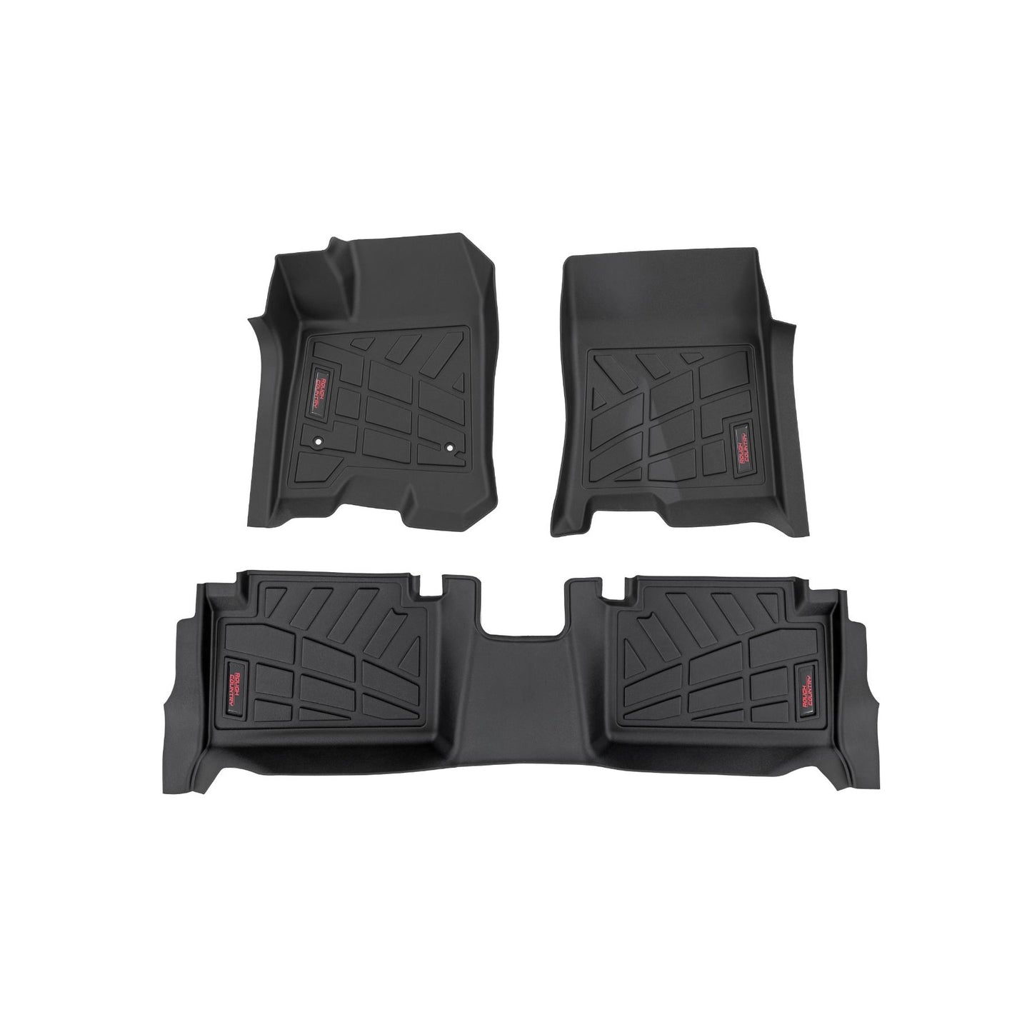 ROUGH COUNTRY Sure-Fit Floor Mats | Front & Rear | Chevy/GMC Canyon/Colorado 2WD/4WD (2023-2025) | SM21313