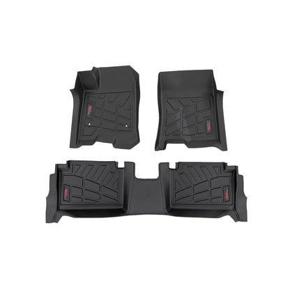 ROUGH COUNTRY Sure-Fit Floor Mats | Front & Rear | Chevy/GMC Canyon/Colorado 2WD/4WD (2023-2025) | SM21313