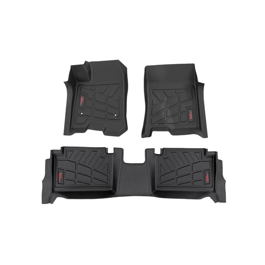 ROUGH COUNTRY Sure-Fit Floor Mats | Front & Rear | Chevy/GMC Canyon/Colorado 2WD/4WD (2023-2025) | SM21313
