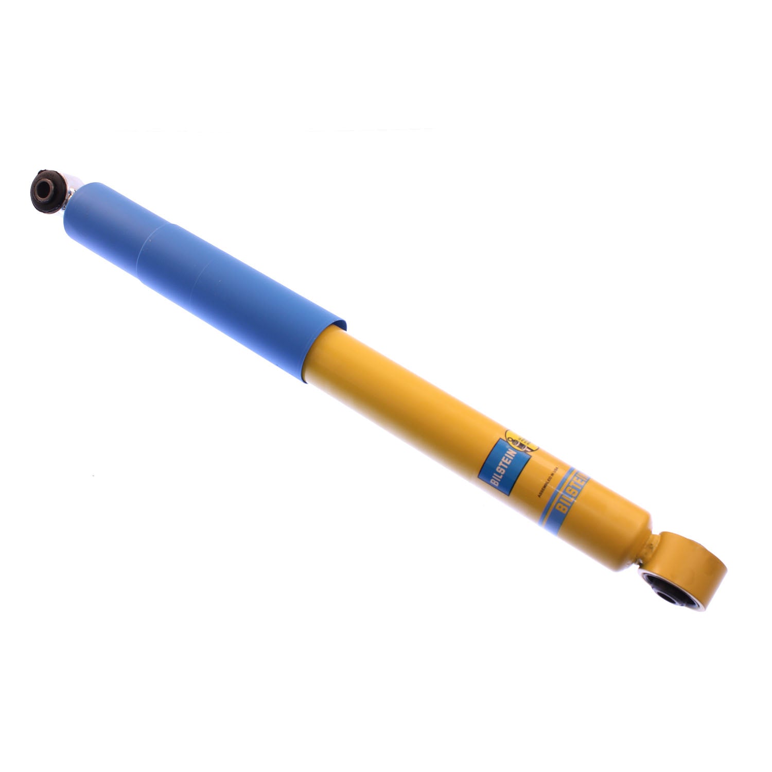 BILSTEIN | Suspension Shock Absorber Rear Monotube Avalanche 2500 2002-2006 B6 4600 | 24-185677 in yellow and blue.