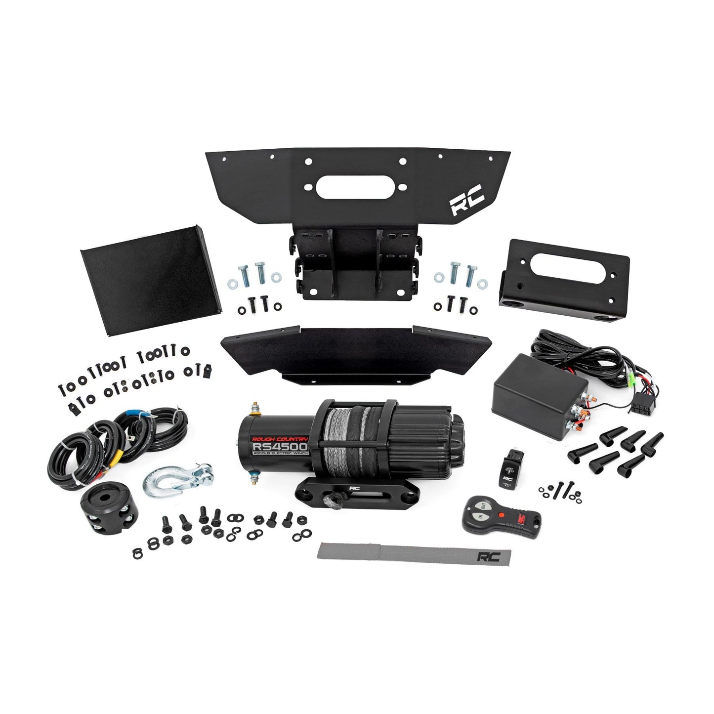 ROUGH COUNTRY Winch Mount | Front | RS4500S | Polaris RZR XP1000-4 (2024) | 93205