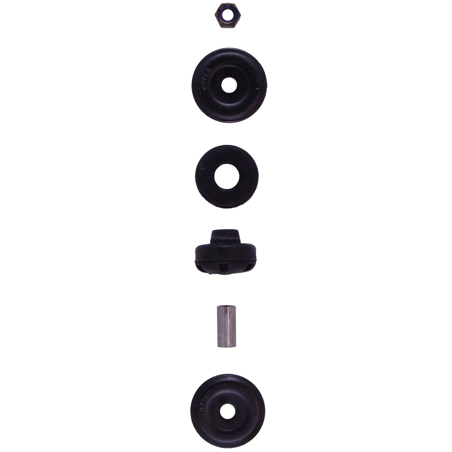 BILSTEIN | Suspension Shock Absorber Front Monotube 17-25 Ford F-250/ F-350 Super Duty 4-6 Inch B8 5100  | 24-285308 parts view including bushings and hardware.