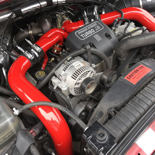 BANKS POWER | Intercooler Upgrade, Includes Boost Tubes (Red Powder-Coated) For 1994-1997 Ford F-250/F-350 7.3L Power Stroke | 25970