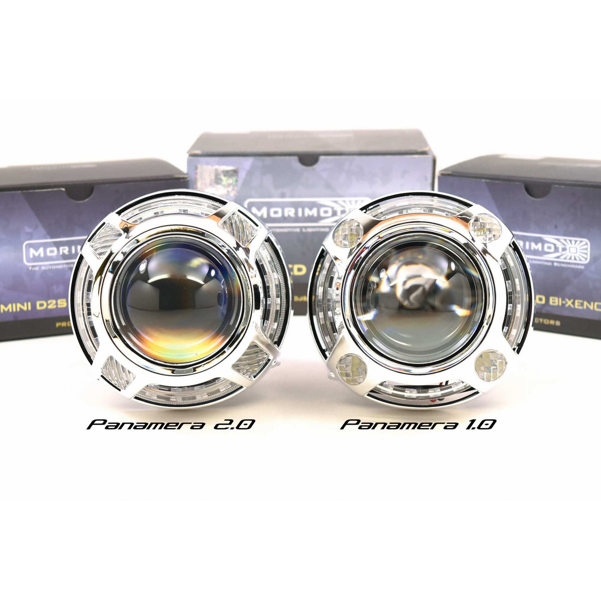 Morimoto Panamera 2.0 Projector Shroud (White/Amber LED Switchback)
