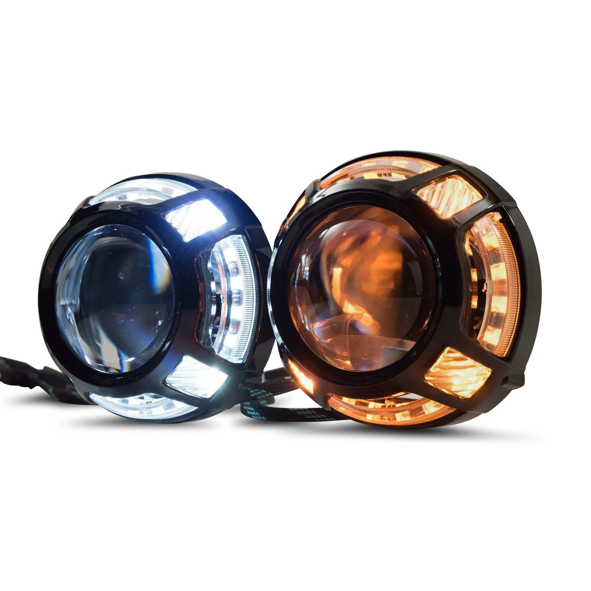 Morimoto Panamera 2.0 Projector Shroud (Black) (White/Amber LED Switchback) product image 2