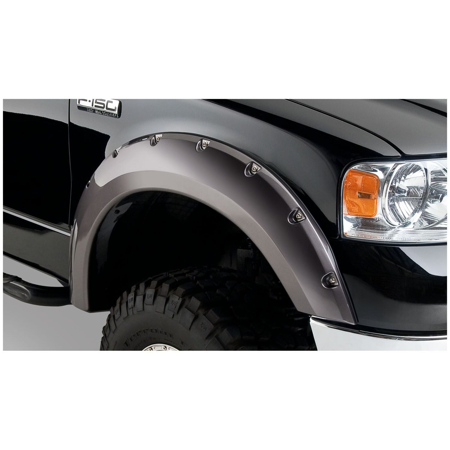 Husky Liners | Pocket Style Fender Flare 4 PC Set For 2004-2008 F-150 Husky Liners | 2802916 on a black truck