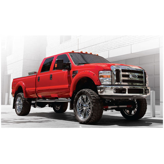 Husky Liners | Pocket Style Fender Flare 4 PC Set For 2008-2010 F-250/F-350 Super Duty Husky Liners | 2802917 on red truck