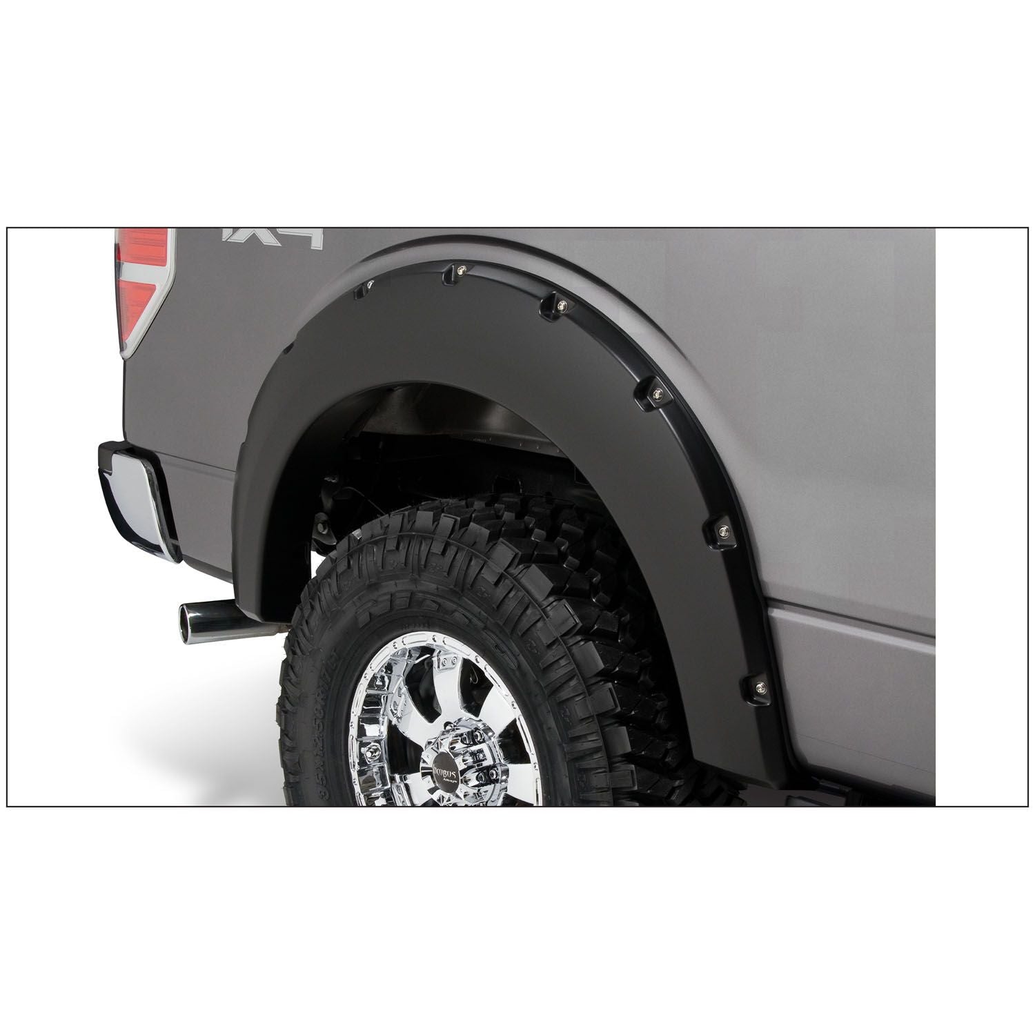Husky Liners | Pocket Style Fender Flare 4 PC Set For 2009-2014 F-150 Husky Liners | 2802929 on a truck with oversized tires.