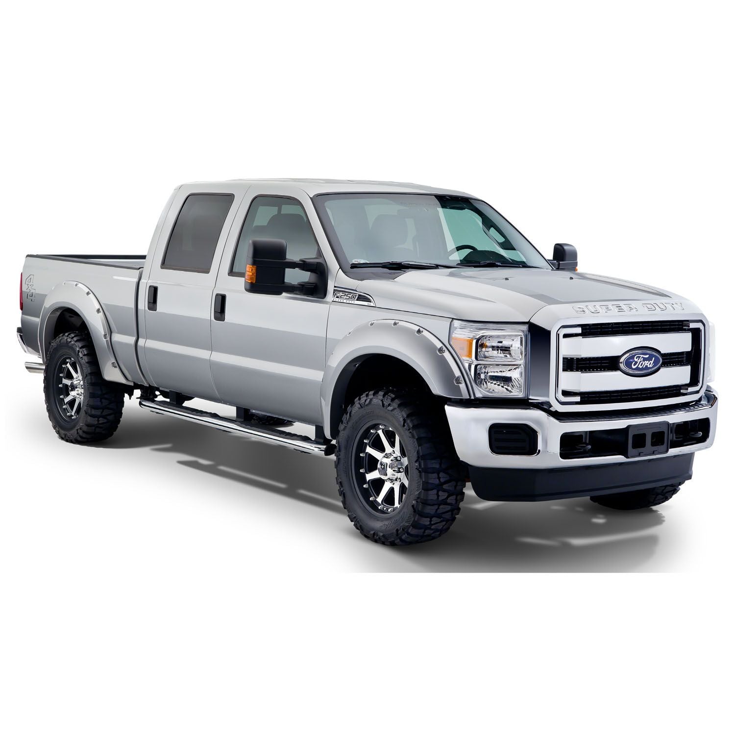 Husky Liners | Pocket Style Fender Flare 4 PC Set For 2011-2016 F-250/F-350 Super Duty Husky Liners | 2802931 on a silver Ford truck.