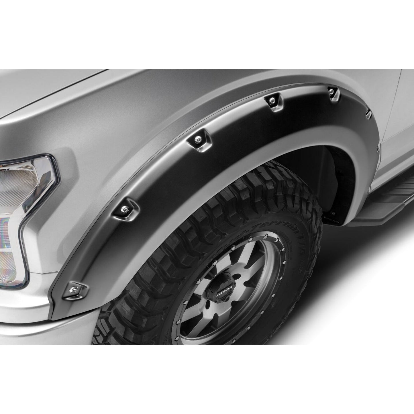 Husky Liners | Pocket Style Fender Flare 4 PC Set For 2018-2020 F-150 Husky Liners | 2802945 on a truck tire.