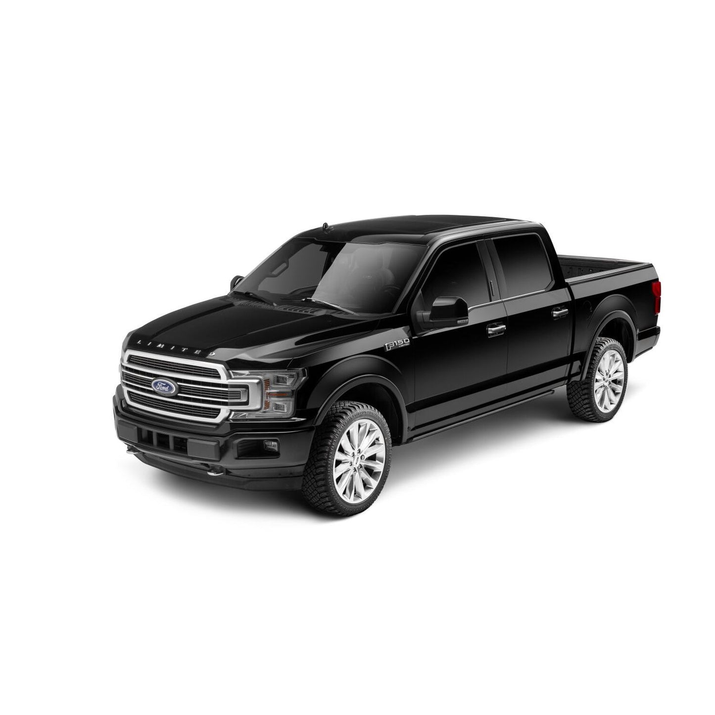 Husky Liners | OE Style Fender Flares Black Smooth Finish 4-Piece Set For 2018-2020 F-150 Husky Liners | 2802948 installed on black Ford F-150.