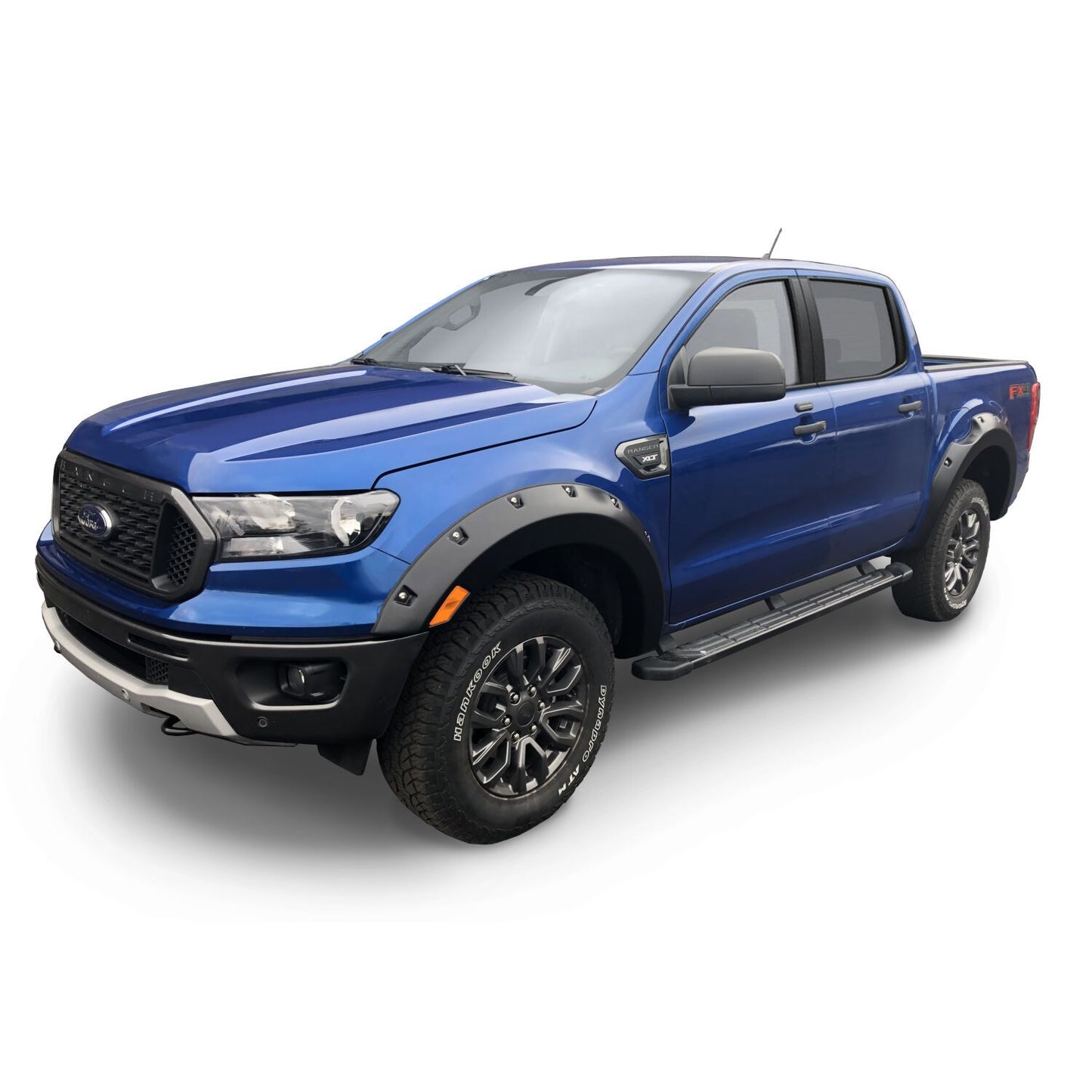 Husky Liners | Pocket Style Fender Flare 4 PC Set For 2019-2023 Ranger 61.0 Bed Length Husky Liners | 2802949 on blue truck