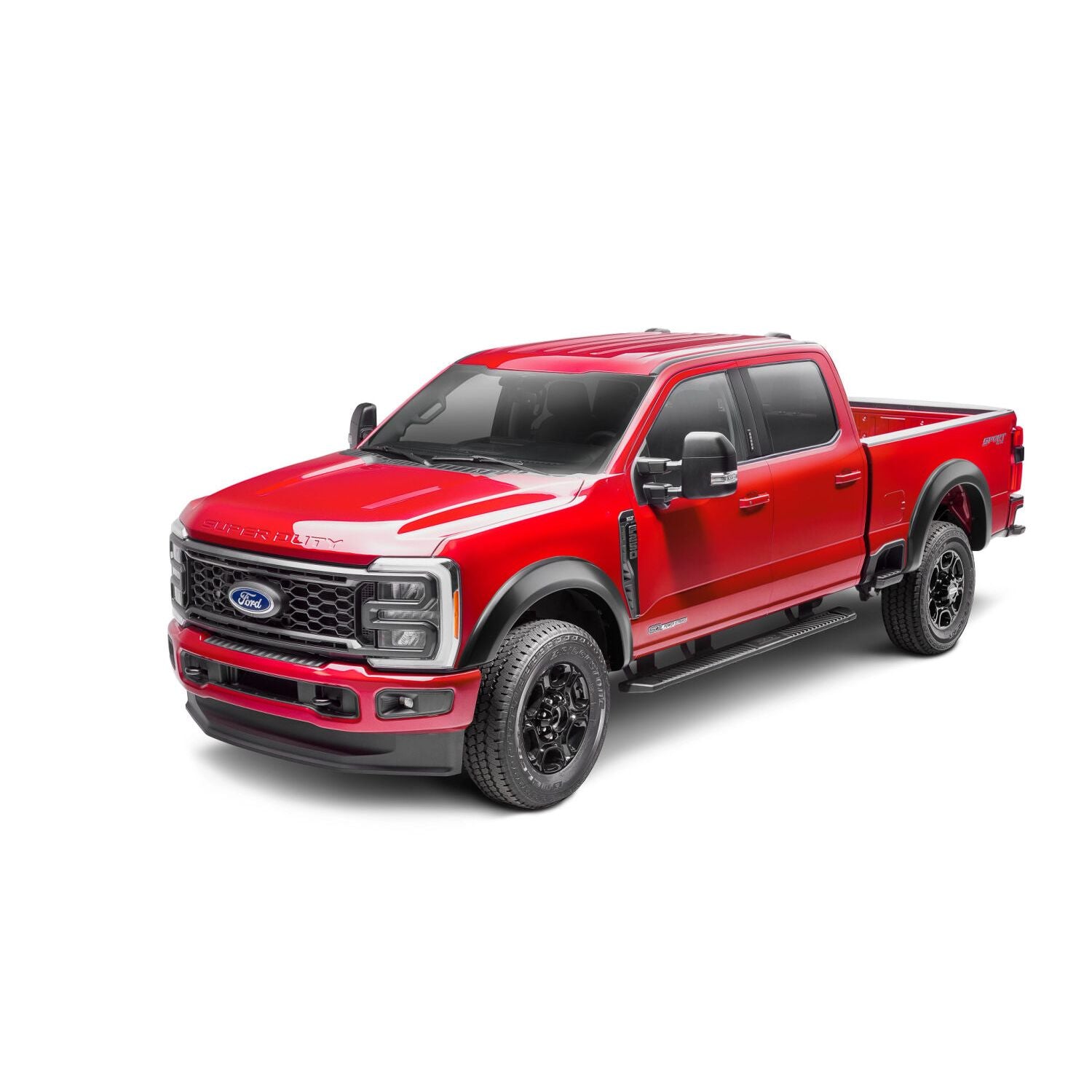 Husky Liners | Extend-A-Fender 4 PC Fender Flare Set For 2023-2026 F-250/F-350 Super Duty Husky Liners | 2802971 on a red truck