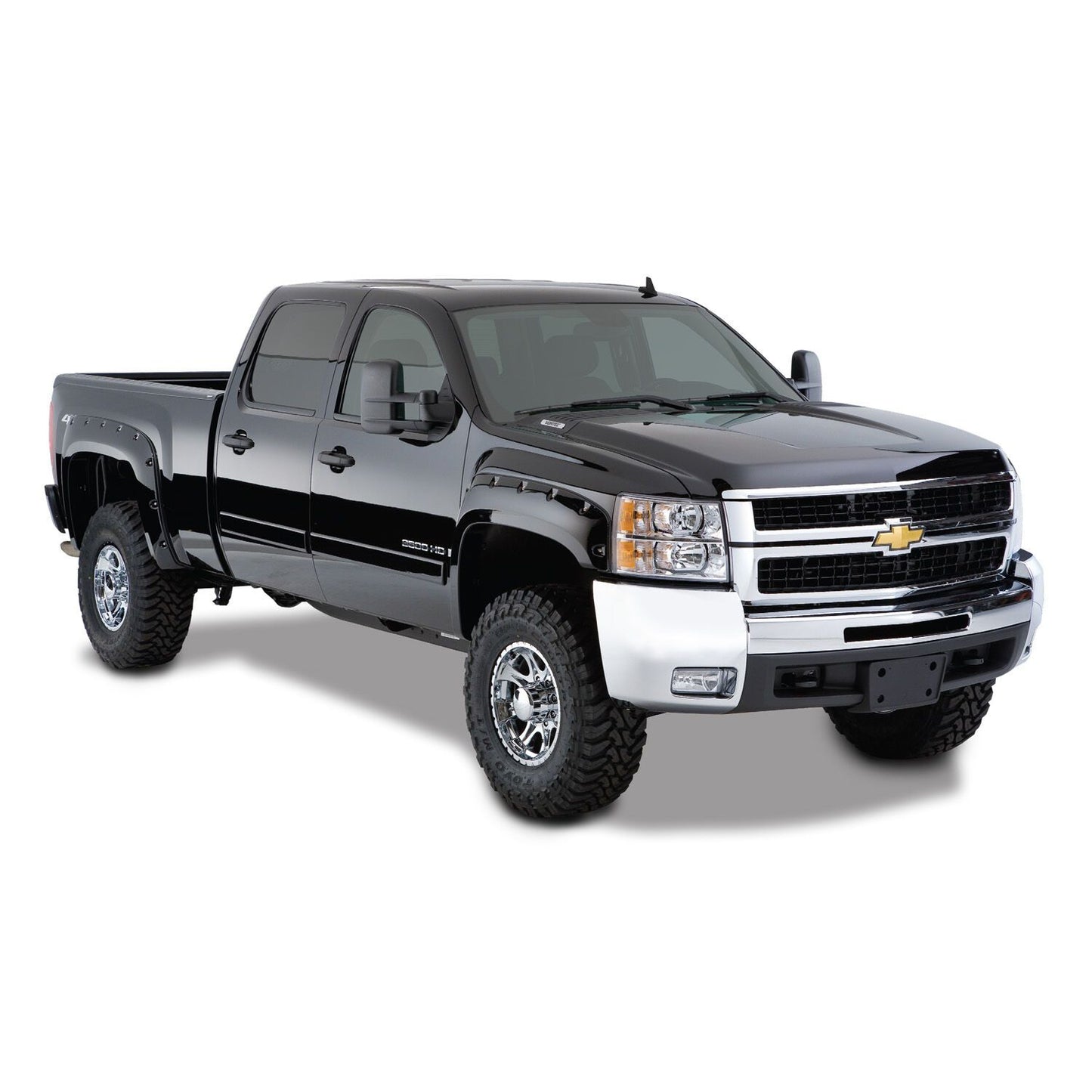 Husky Liners | Pocket Style Fender Flare 4 PC Set For 2007-2013 Silverado 1500/2500 HD/3500 HD Husky Liners | 2804924 on a black truck