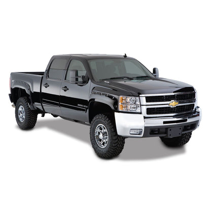 Husky Liners | Pocket Style Fender Flare 4 PC Set For 2007-2013 Silverado 1500/2500 HD/3500 HD Husky Liners | 2804924 on a black truck
