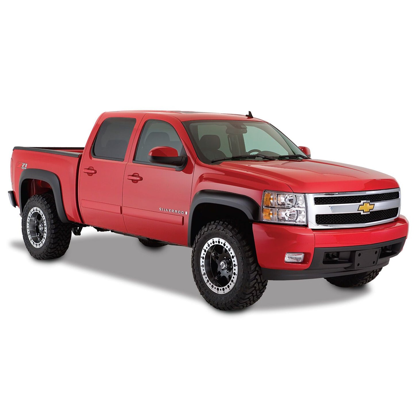 Husky Liners | Extend-A-Fender 4 PC Fender Flare Set For 2007-2013 Silverado 1500 Husky Liners | 2804925 on a red Chevrolet Silverado truck