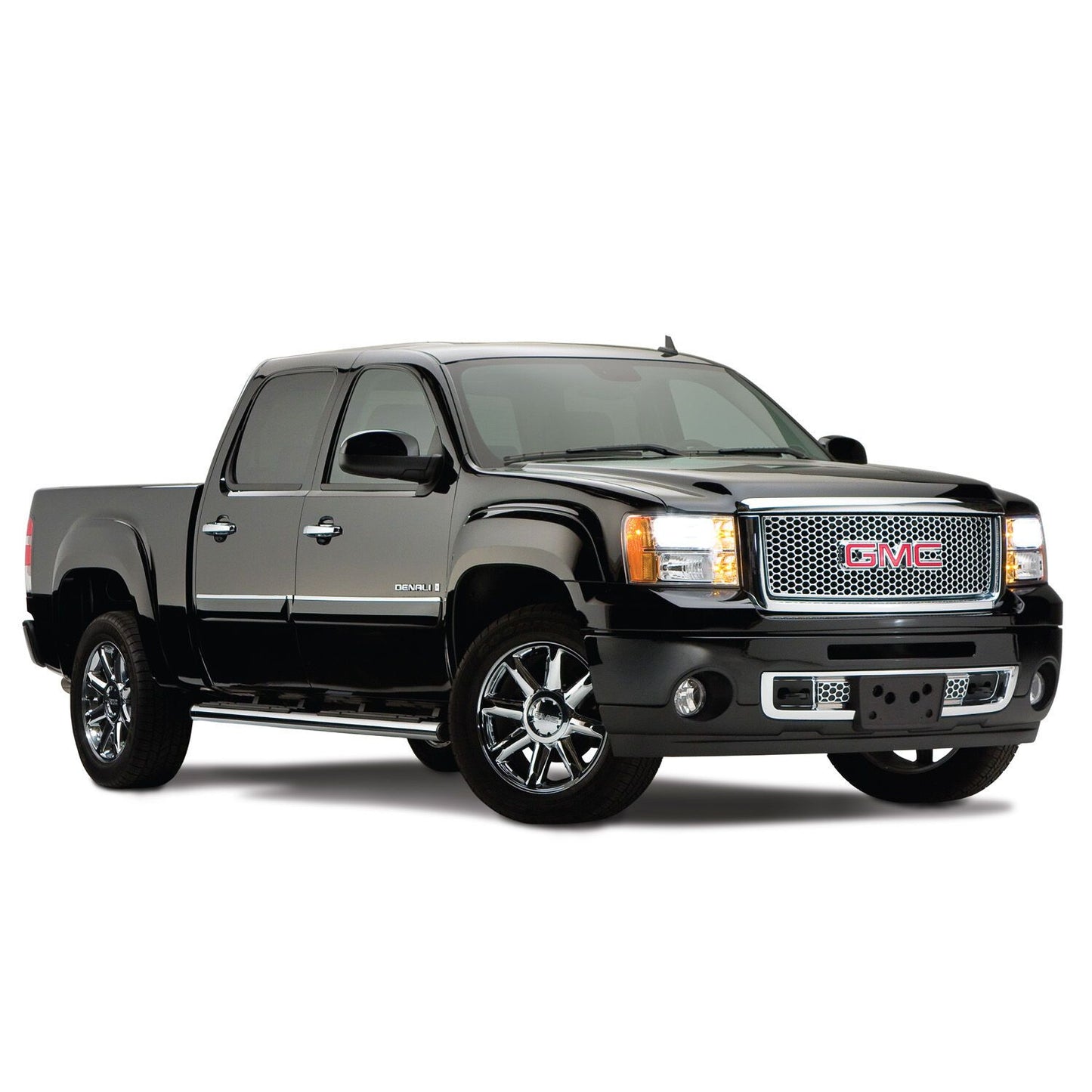 Husky Liners | OE Style Fender Flares Black Smooth Finish 4-Piece Set For 2007-2013 Sierra 1500 Husky Liners | 2804939 on a black GMC Sierra.
