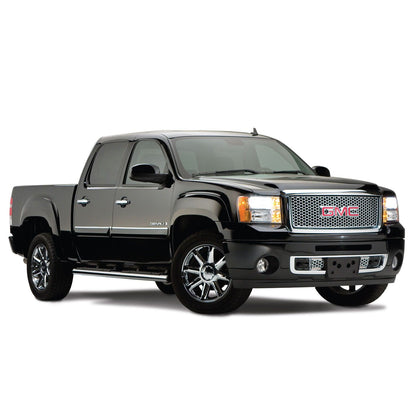 Husky Liners | OE Style Fender Flares Black Smooth Finish 4-Piece Set For 2007-2013 Sierra 1500 Husky Liners | 2804939 on a black GMC Sierra.