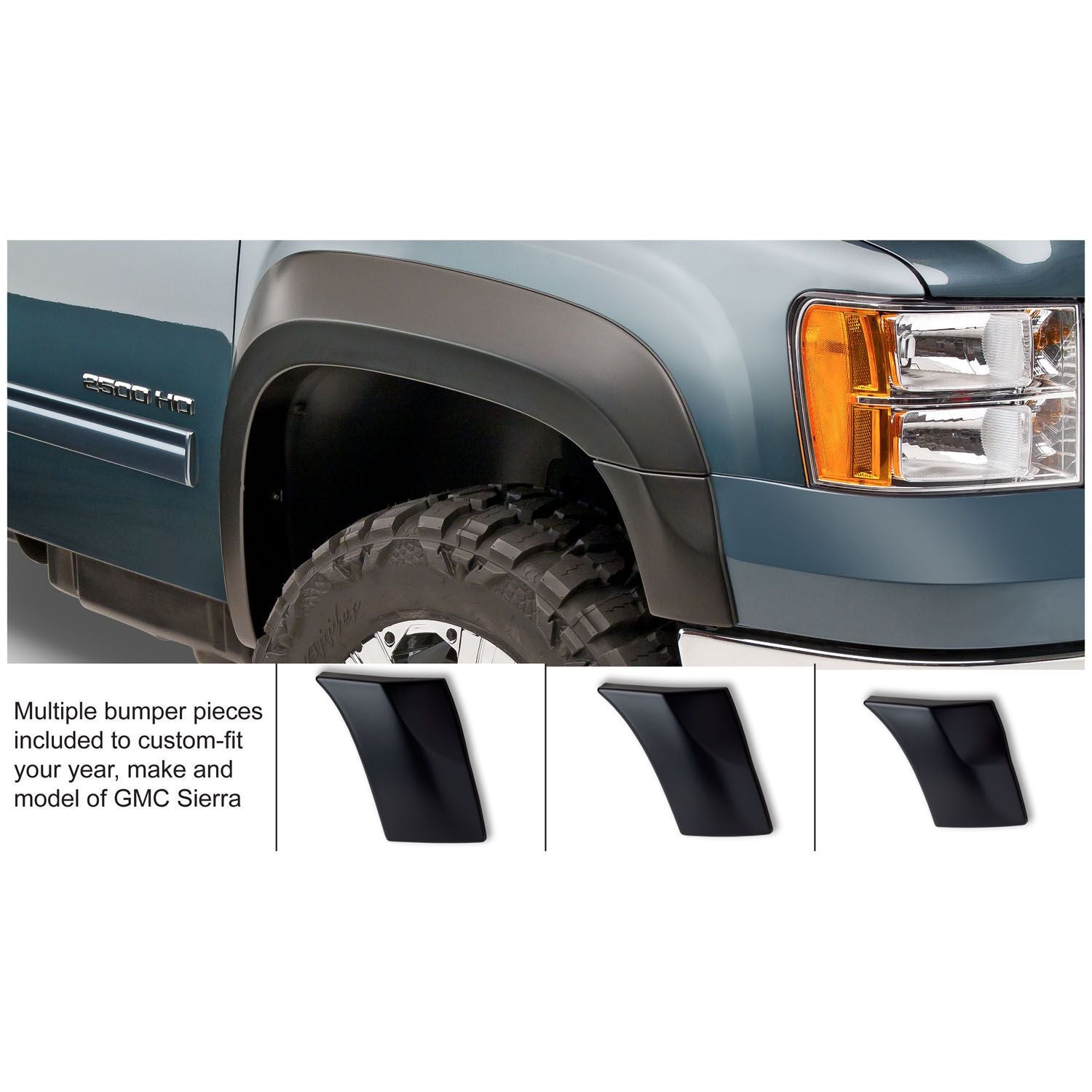 Husky Liners | Extend-A-Fender 4 PC Fender Flare Set For 2014-2015 Sierra 1500 Husky Liners | 2804961 installed on GMC Sierra.