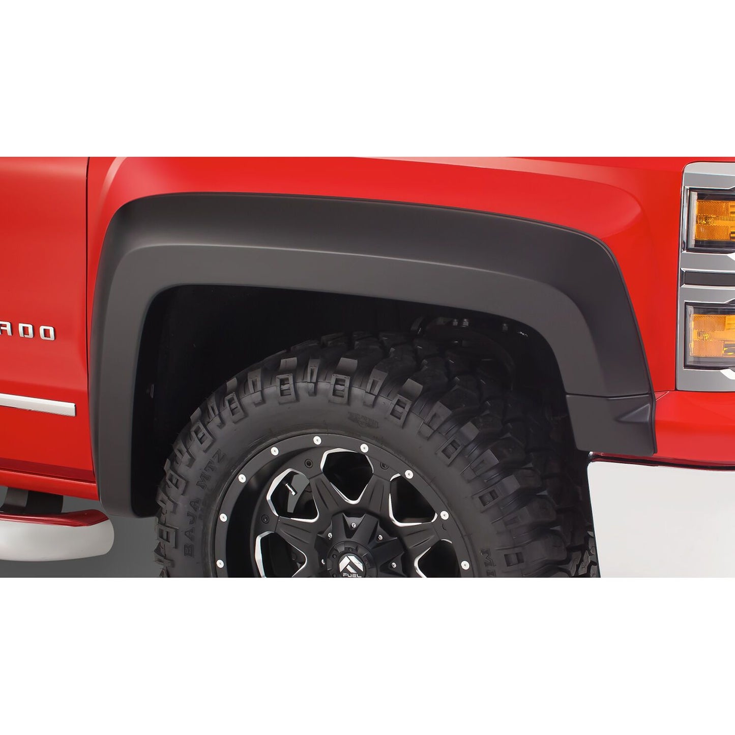 Husky Liners | Extend-A-Fender 4 PC Fender Flare Set For 2014-2016 Silverado 1500 Husky Liners | 2804963 installed on a red Silverado.