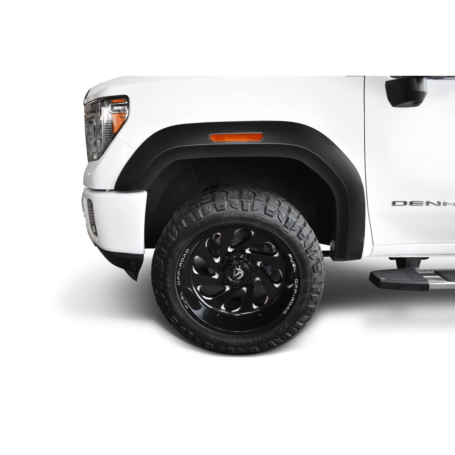Husky Liners | Pocket Style Fender Flare 4 PC Set For 2020-2026 Sierra 2500 HD/3500 HD Husky Liners | 2804987 on a white truck.