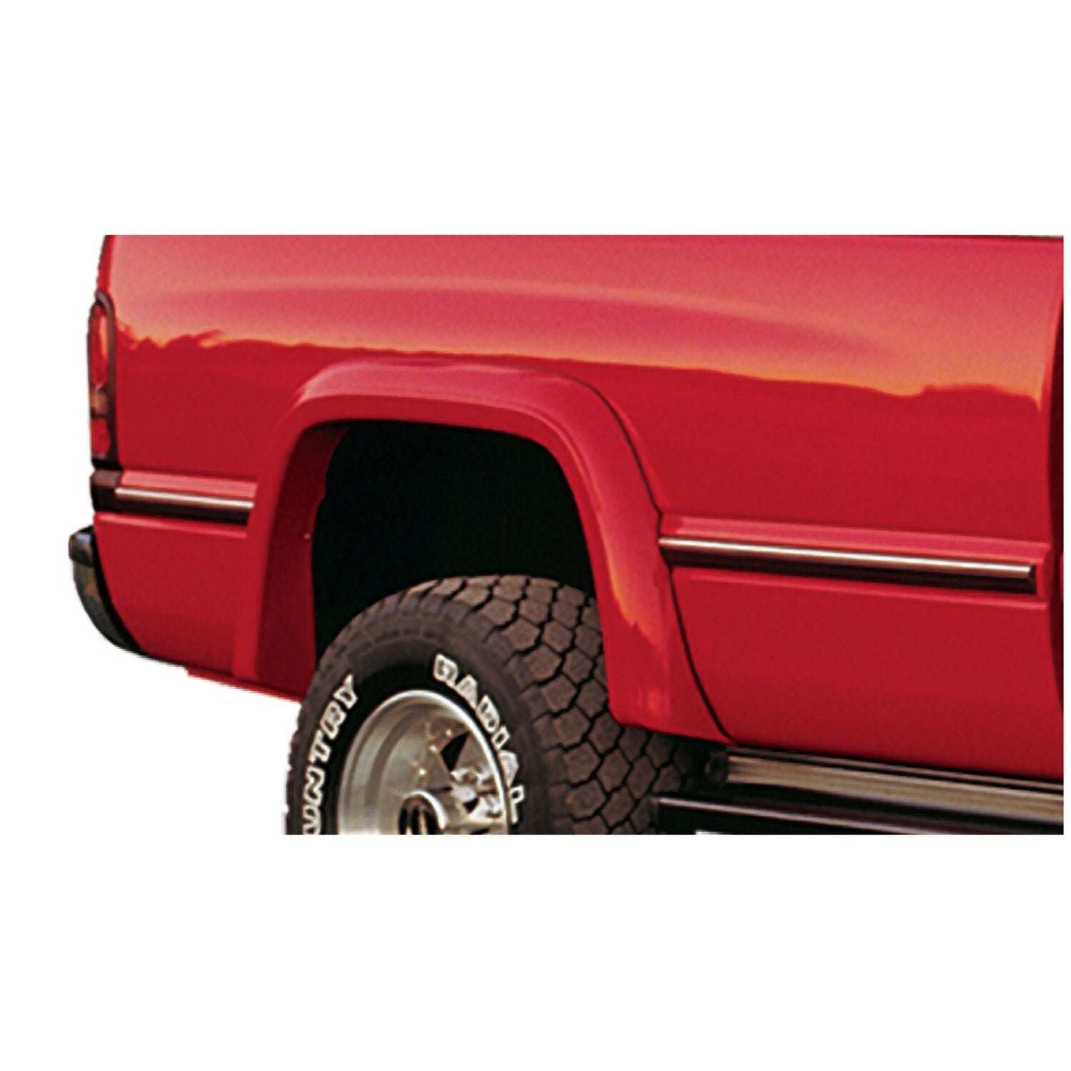 Husky Liners | Extend-A-Fender 4 PC Fender Flare Set For 1994-2002 Ram 1500/2500/3500 Husky Liners | 2805902 on red truck