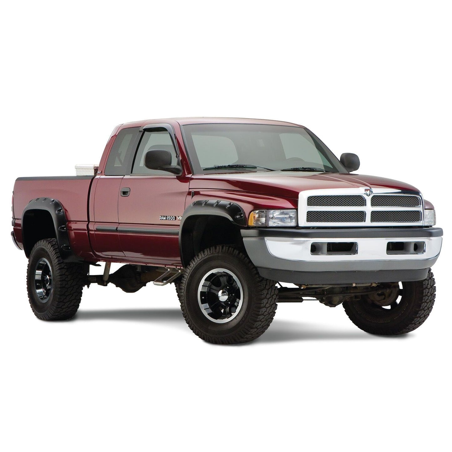 Husky Liners | Pocket Style Fender Flare 4 PC Set For 1994-2002 Ram 1500/2500/3500 Husky Liners | 2805908 on a lifted truck.