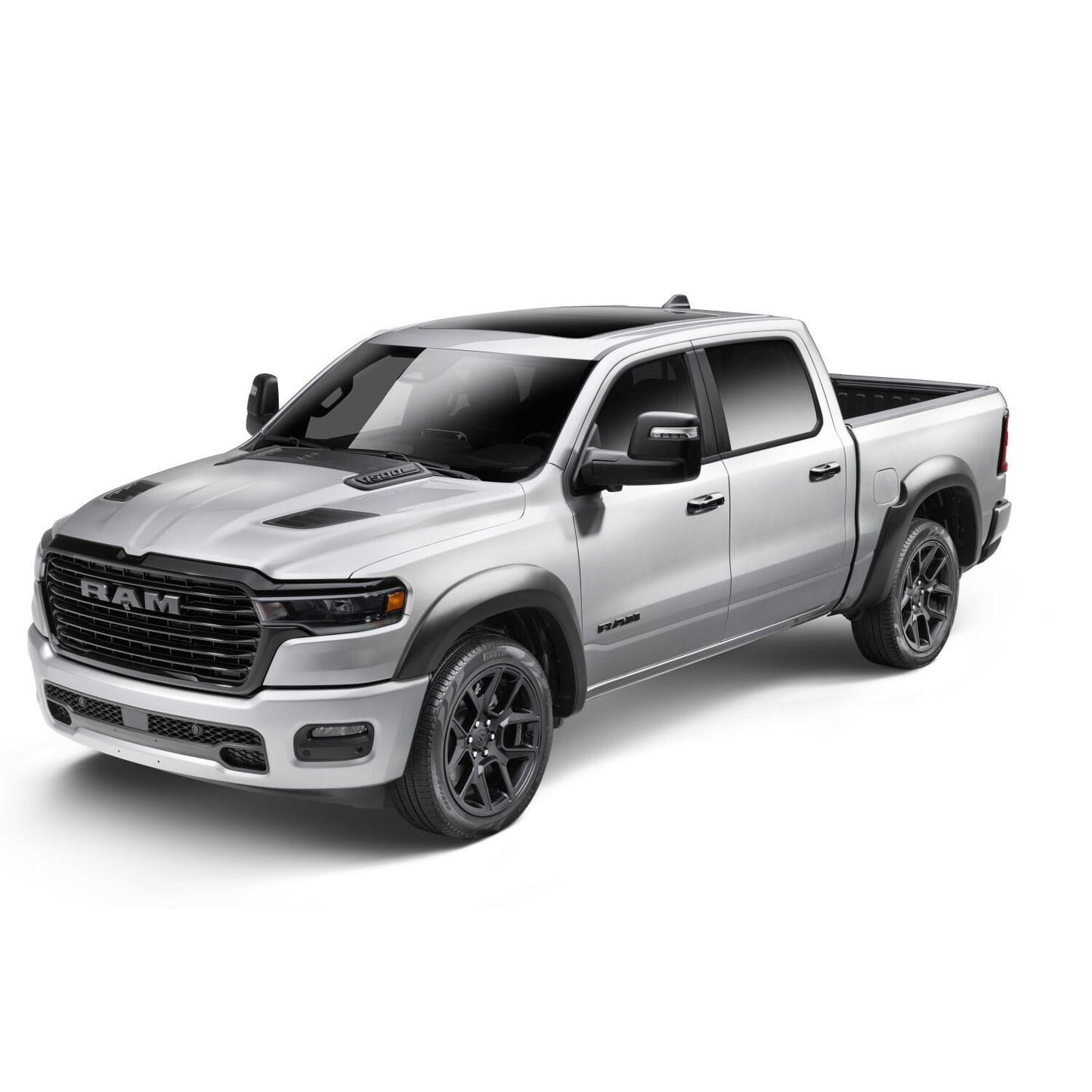 Husky Liners | Extend-A-Fender 4 PC Fender Flare Set For 2019-2025 2500/3500 Husky Liners | 2805931 on a silver RAM truck