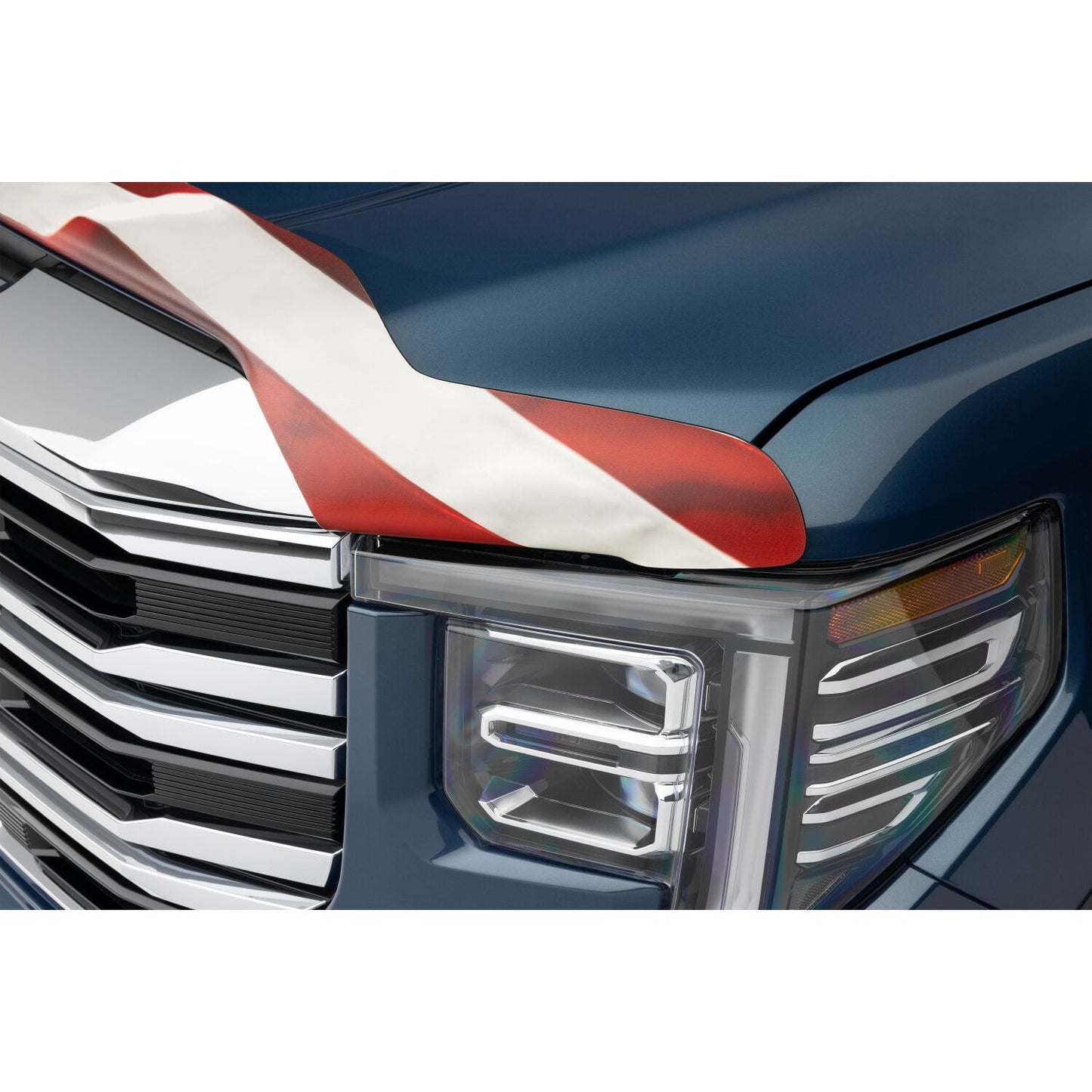 Husky Liners | Eagle American Flag Bug Shield For 2005-2021 Frontier/Pathfinder Husky Liners | 2818519 on vehicle front