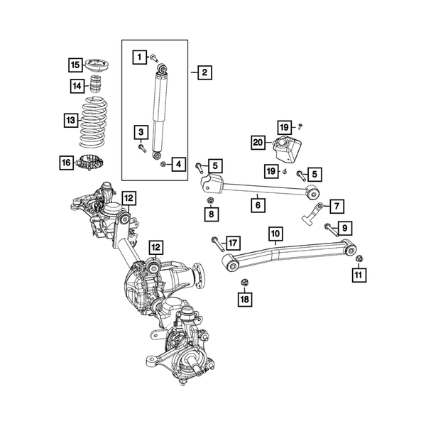 MOPAR | Lower Control Arm - Right Front - Lower | 18-Present Jeep Wrangler JL | 68567808AA