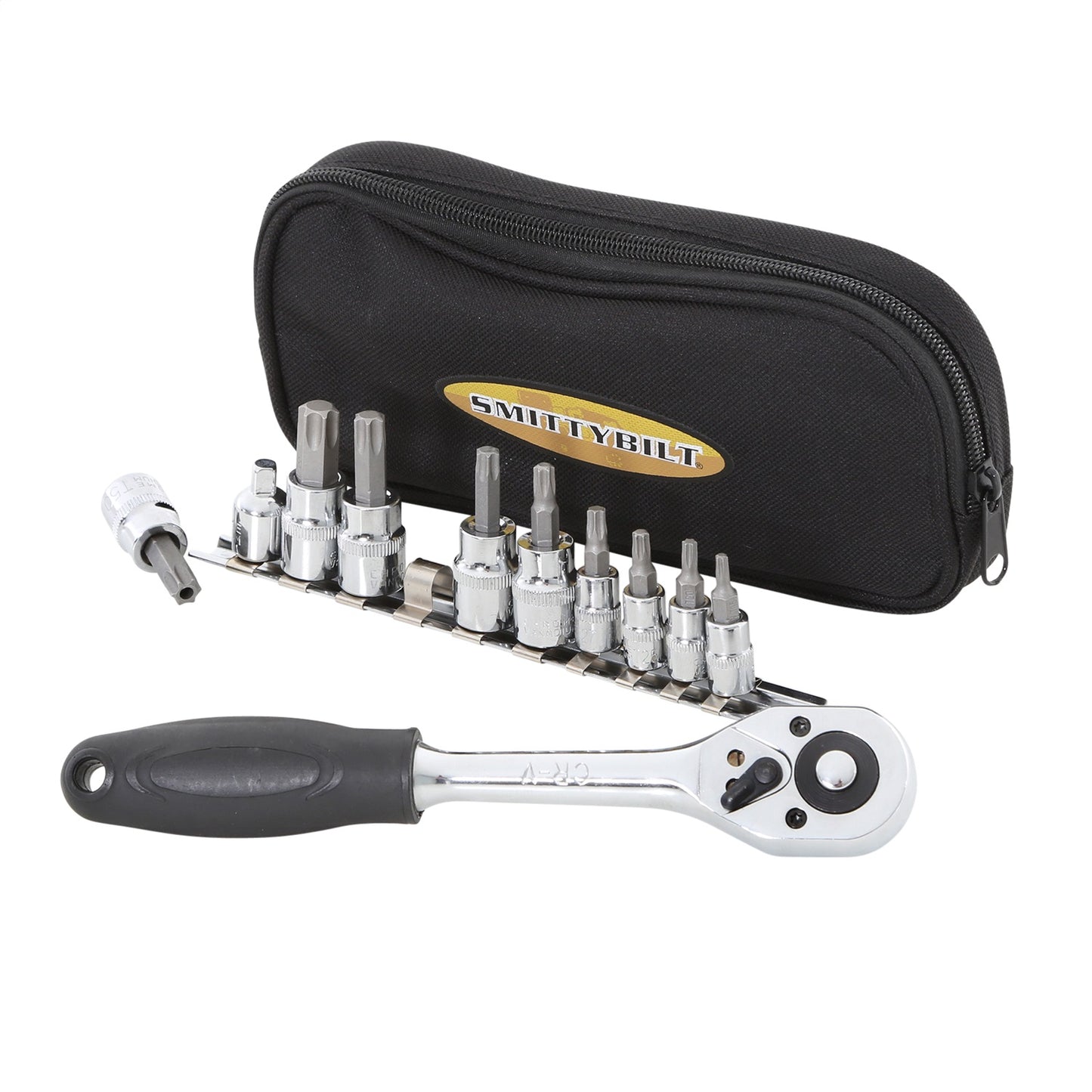 SMITTYBILT | 9 Peace Torx Set T15-T50 3/8 Ratchet 9 Chrome Vanaduim Bits Smittybilt |2830