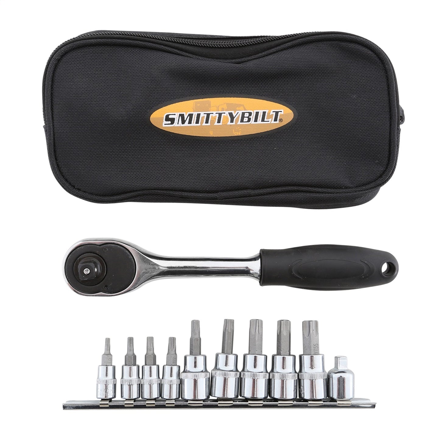 SMITTYBILT | 9 Peace Torx Set T15-T50 3/8 Ratchet 9 Chrome Vanaduim Bits Smittybilt |2830