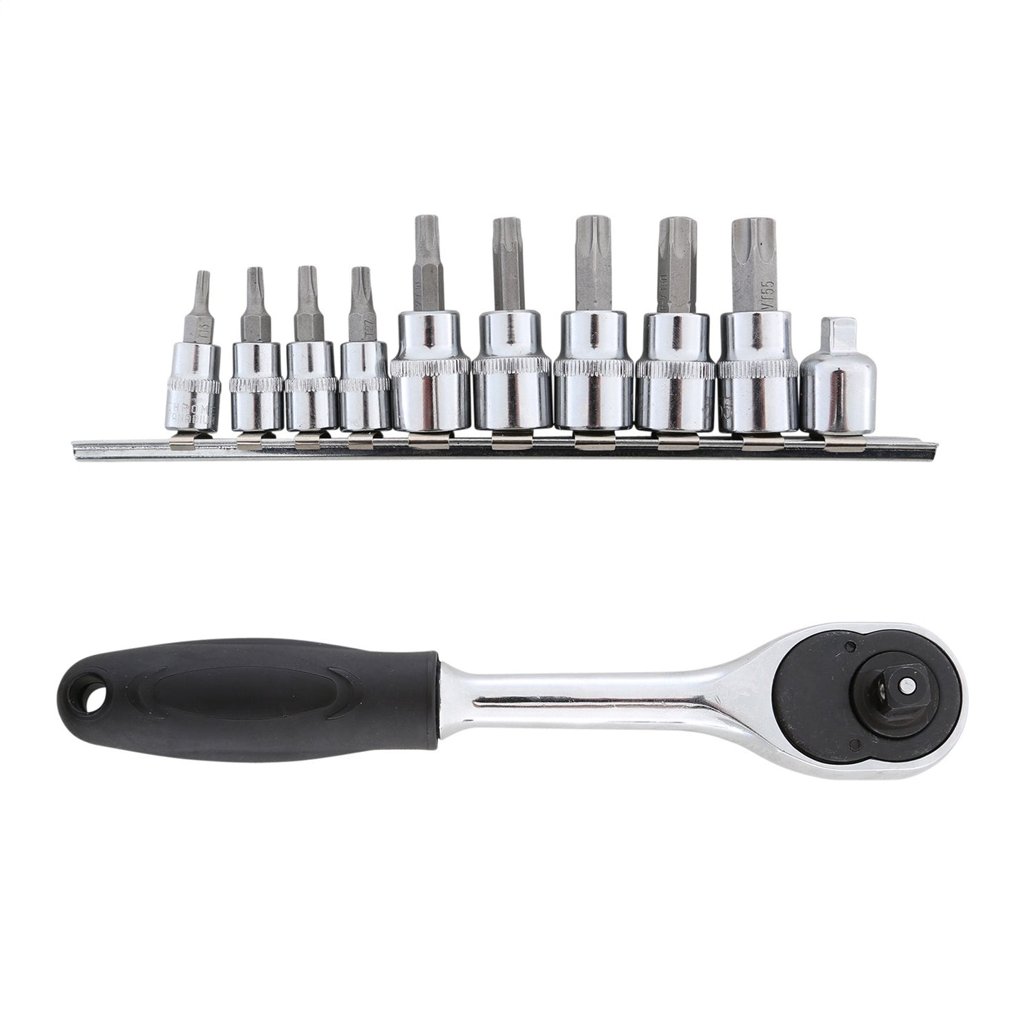 SMITTYBILT | 9 Peace Torx Set T15-T50 3/8 Ratchet 9 Chrome Vanaduim Bits Smittybilt |2830