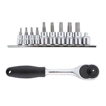 SMITTYBILT | 9 Peace Torx Set T15-T50 3/8 Ratchet 9 Chrome Vanaduim Bits Smittybilt |2830