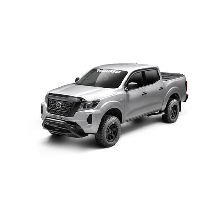 Husky Liners | Aeroskin Hood Protector Smoke (International) Husky Liners | 2842211 on a silver truck