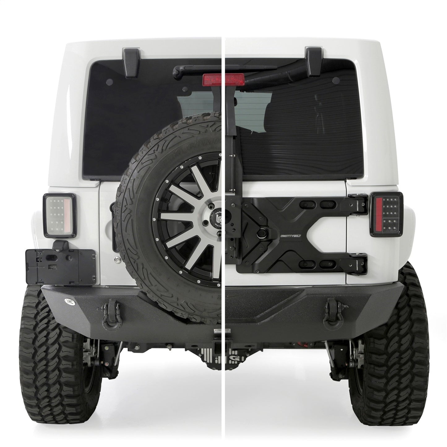 SMITTYBILT | Pivot HD Tire Carrier for 07-18 Jeep Wrangler JK Smittybilt |2843