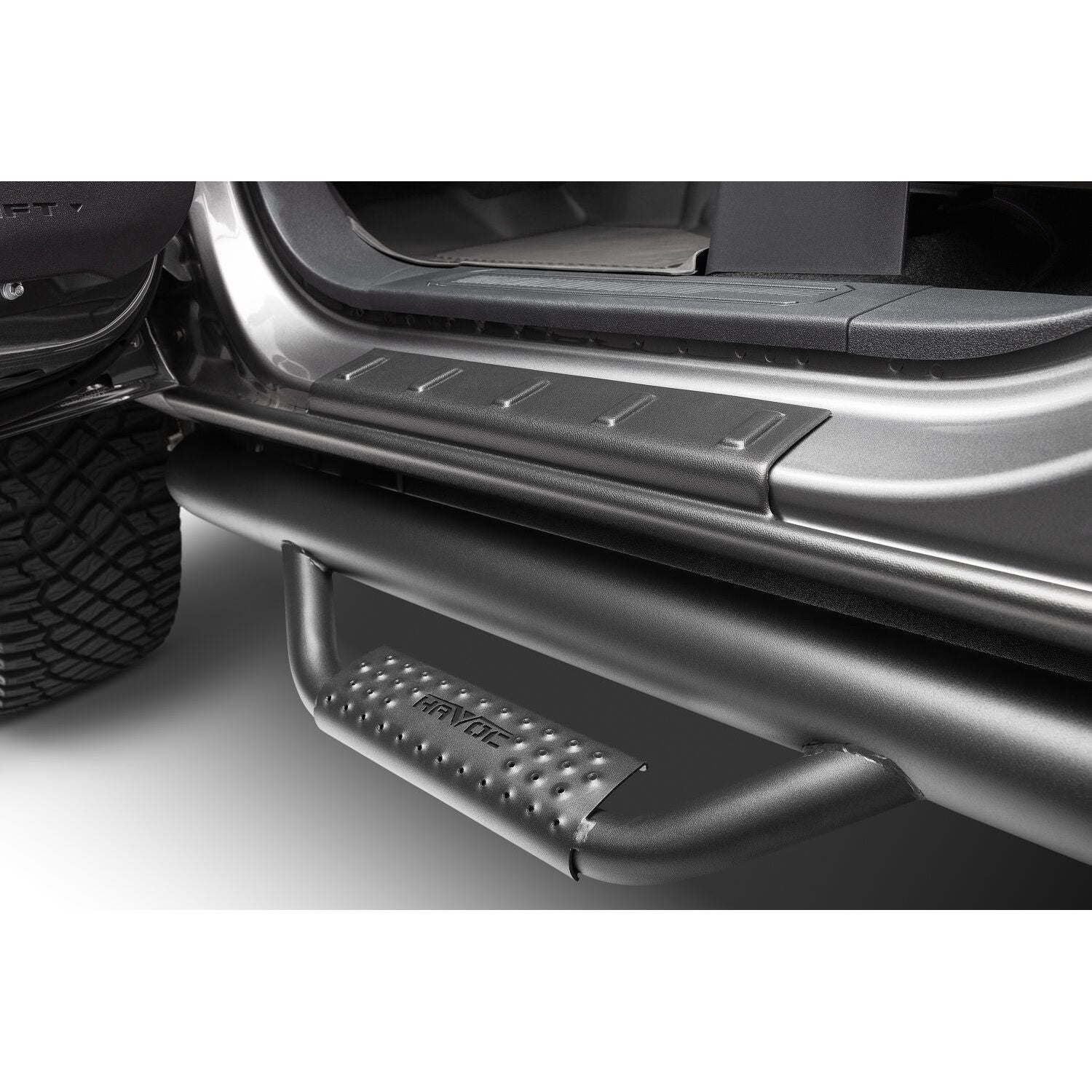 Husky Liners | Trail Armor Rocker Panel Black, Incl. Side Panels/Sill Plate Cover For 2001-2007 Silverado/Sierra 1500/1500 Classic/2500/2500 HD/2500 HD Classic/3500/3500 Classic Husky Liners | 2874067 close-up view