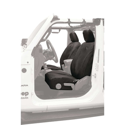 BESTOP | Jeep Gladiator Seat Covers For Jeep 2020-2023 Gladiator 4 Door Front Premium Vinyl Fabric Black Diamond Bestop | 29290-35 installed in Jeep.