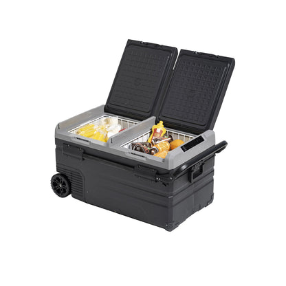 SMITTYBILT | Basecamp 75L Fridge/Freezer Dual Zone Fridge Outside Dimensions 36.9 inch Long x 18.3 Inch Tall x 21.1 Inch Wide Smittybilt |2989