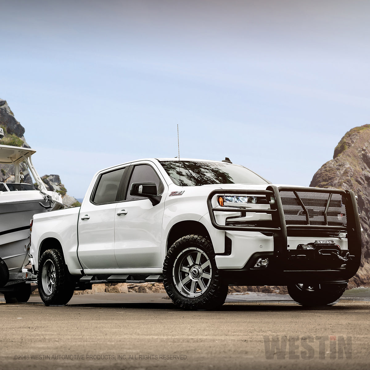Westin HDX Winch Mount Grille Guard 2019-2021 Chevy Silverado 1500