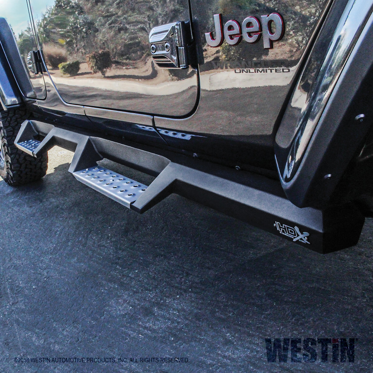 Westin HDX Stainless Drop Nerf Steps 2018-2024 Jeep Wrangler JL 4dr