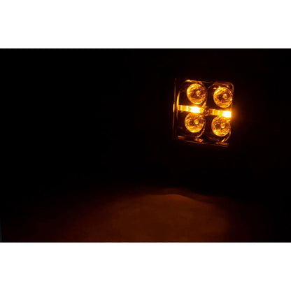 ROUGH COUNTRY 2 Inch Black Series LED Light Pods | Spot | Square |  Amber DRL | 70903BLKDRLA