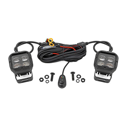 ROUGH COUNTRY | 2 Inch SAE Driving Light Pods  Pair | 70115